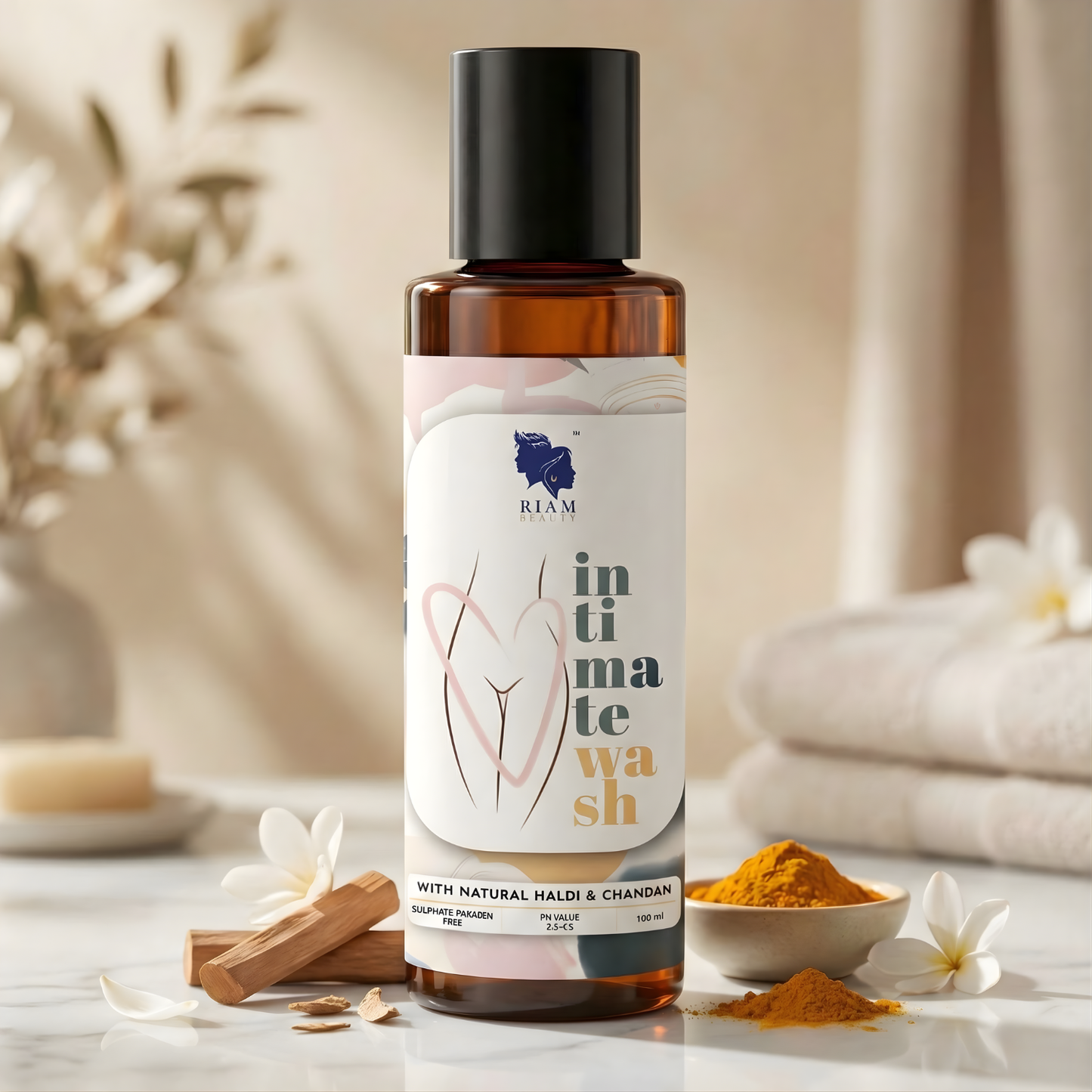 Haldi Chandan Intimate Wash for Women | pH Balanced Ayurvedic Feminine Hygiene