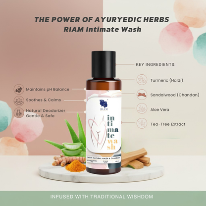 Haldi Chandan Intimate Wash for Women | pH Balanced Ayurvedic Feminine Hygiene